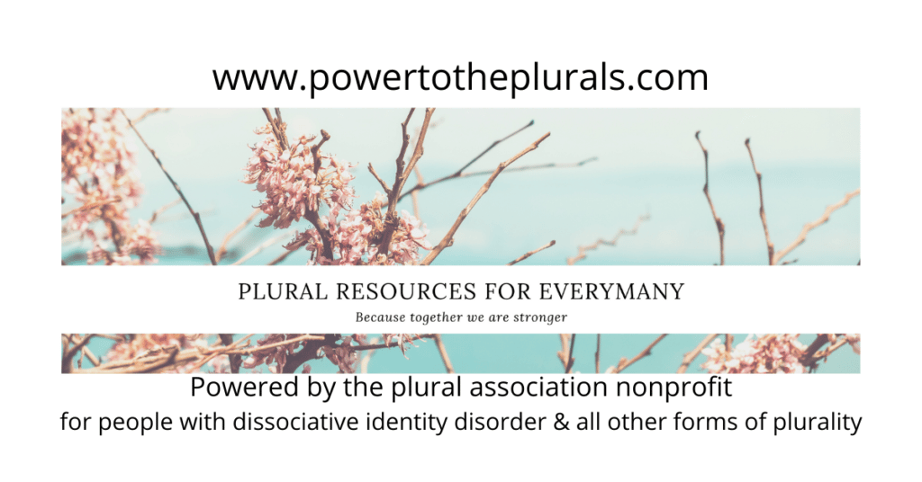 A banner promoting the power of the purls com showcasing Dissociative Identity Disorder awareness.