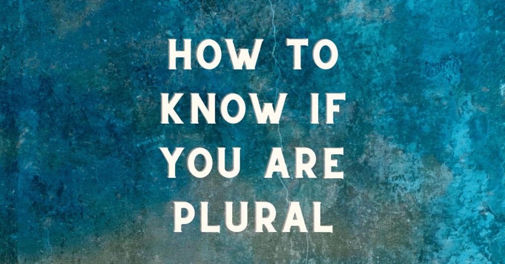 How to know if you are plural?
