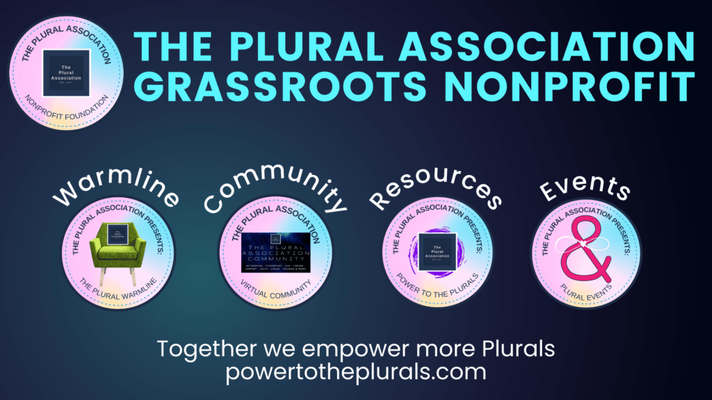 Poster for The Plural association grassroots nonprofit fundraiser.